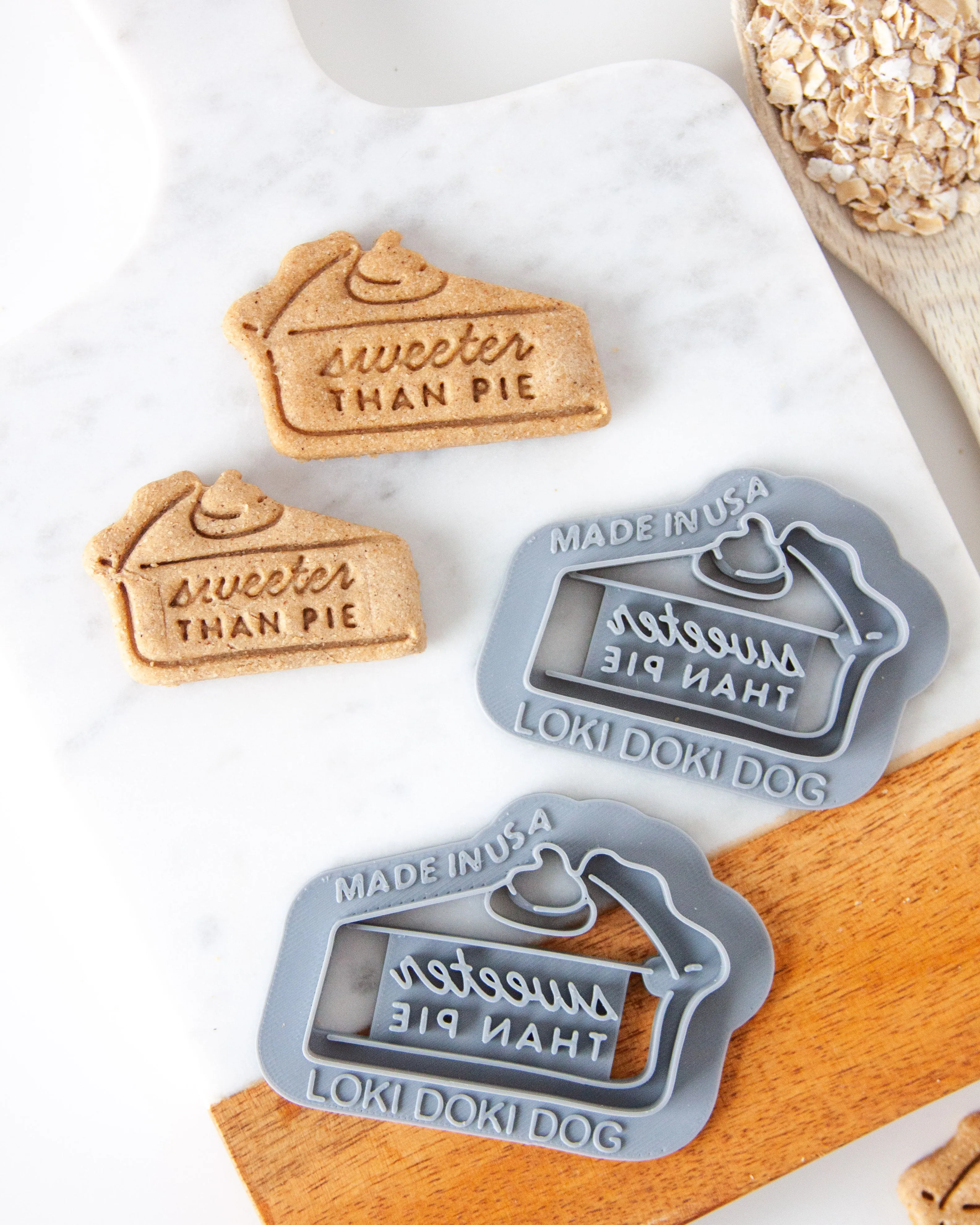 Pumpkin Spice Latte   "Sweeter Than Pie" Dog Biscuit Cookie Cutters (BUNDLE of 2)