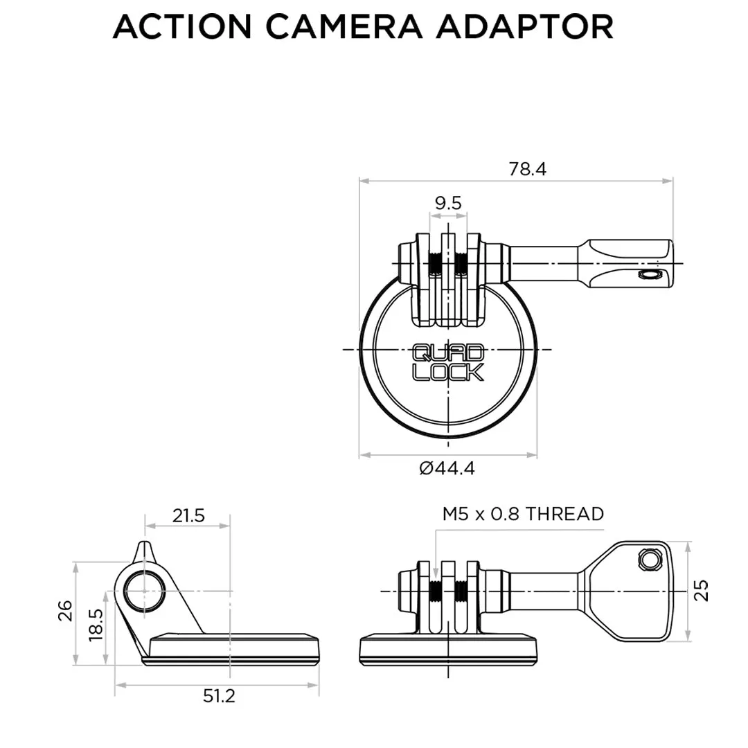 Quad Lock - To Action Camera Adaptor