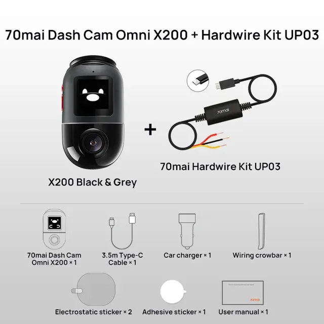 "Transform Your Drive: Dash Cam Omni X200 with 360° View & AI Motion Detection"