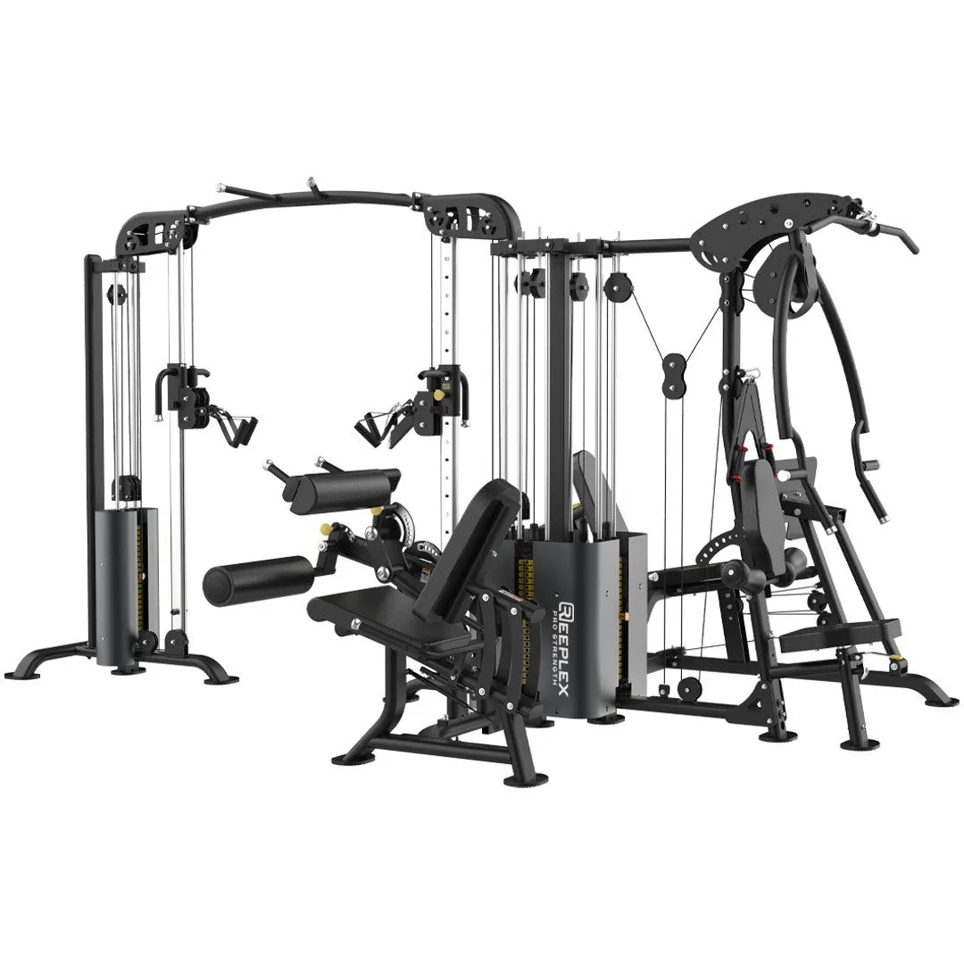 Reeplex Commercial 5 Station Multi-Gym with Leg Press