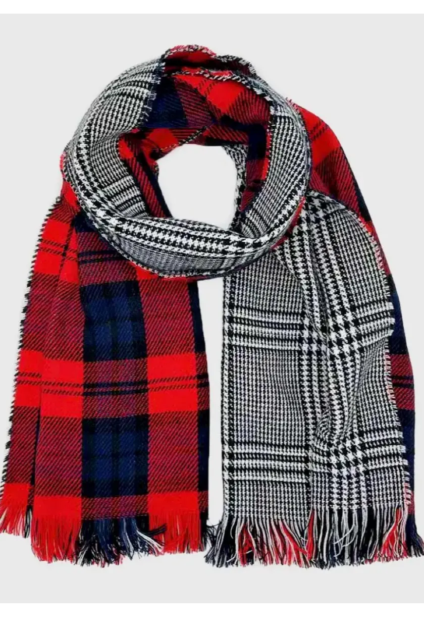 Reversible Plaid Scarf