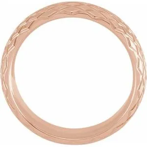 Rhombus Patterned Band 52175 - 6 mm