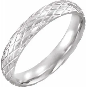 Rhombus Patterned Band 52175 - 6 mm