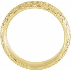 Rhombus Patterned Band 52175 - 6 mm