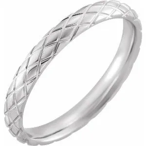 Rhombus Patterned Band 52175 - 6 mm