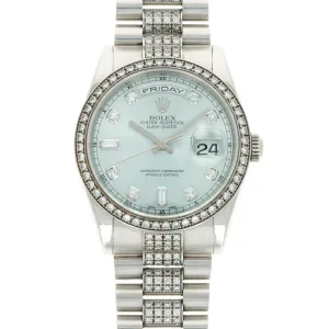 Rolex Platinum and Diamond Day-Date Ref. 118346
