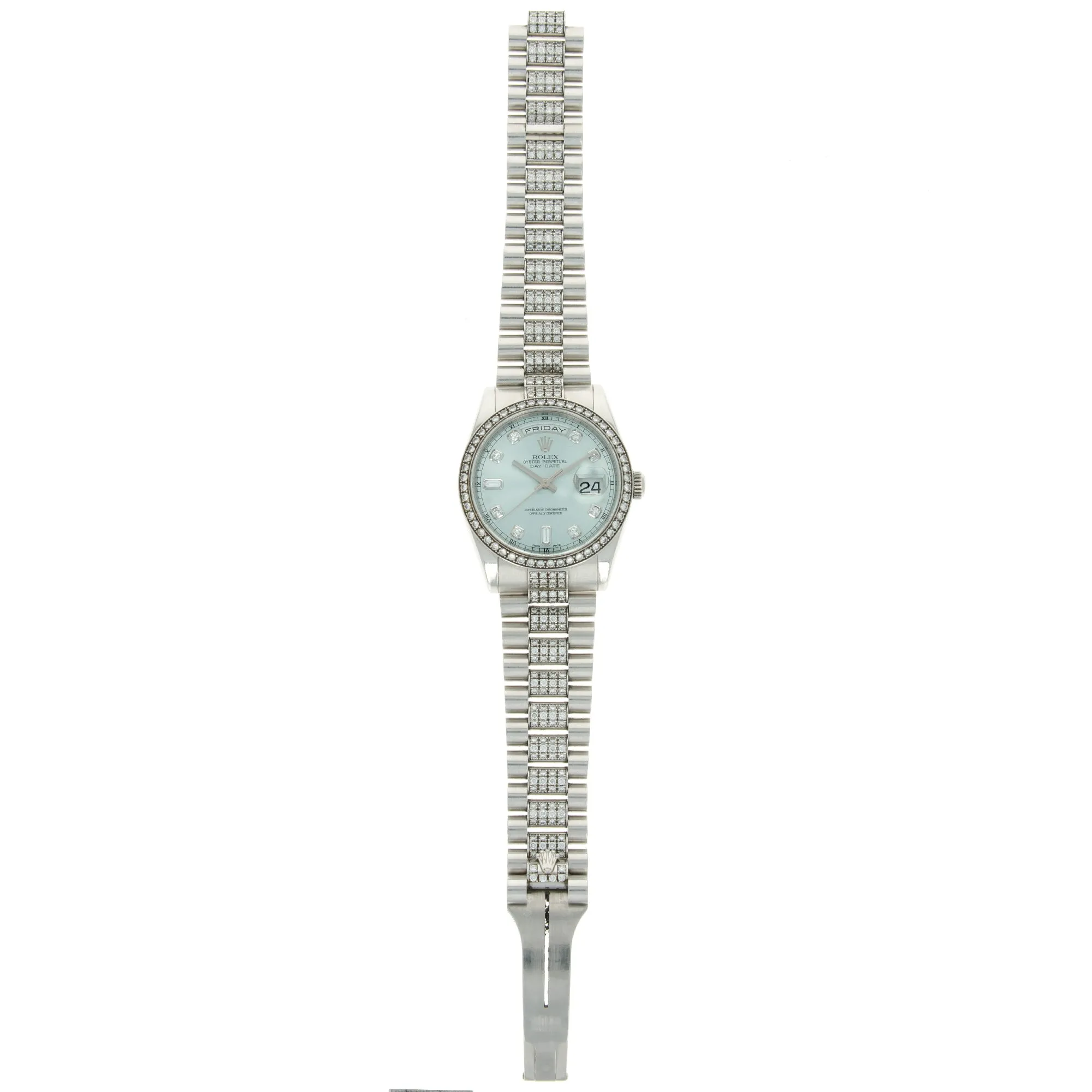 Rolex Platinum and Diamond Day-Date Ref. 118346