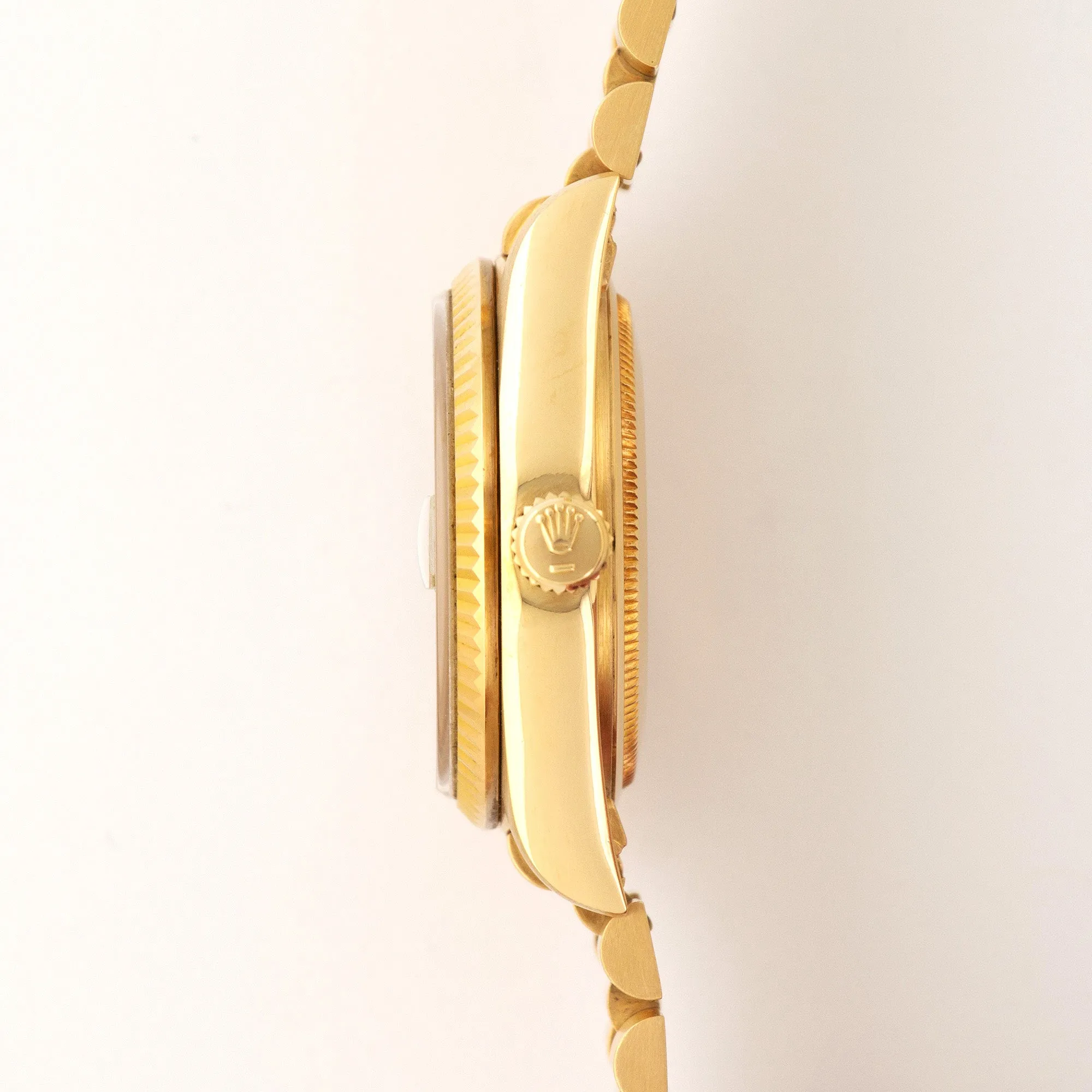 Rolex Yellow Gold Day-Date Pave Diamond Watch, from 1981