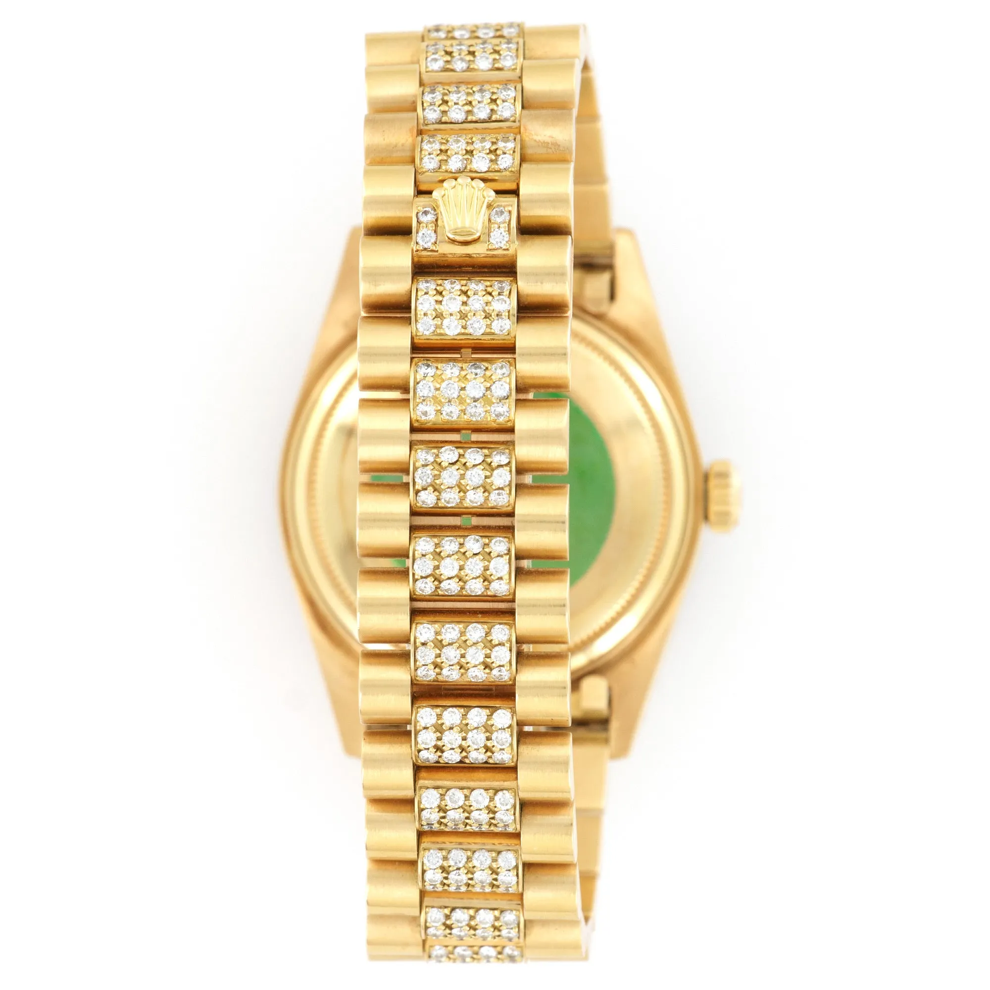 Rolex Yellow Gold Day-Date Pave Diamond Watch Ref. 18138