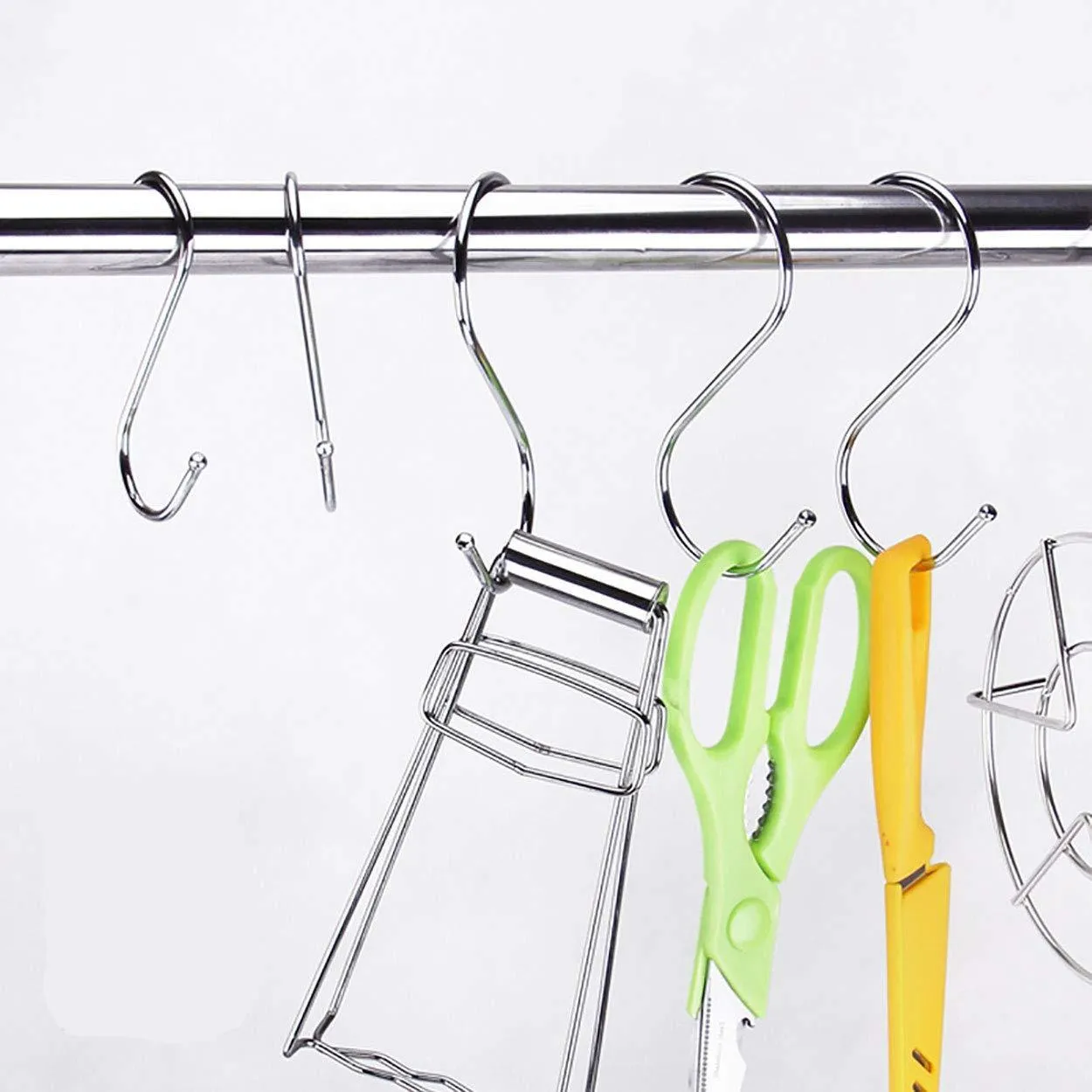 S Shaped Hooks Rustproof for Hanging pots and Pans Heavy Duty Stainless Steel Metal Hanger for Home Office Kitchen Utensils, Set of 40