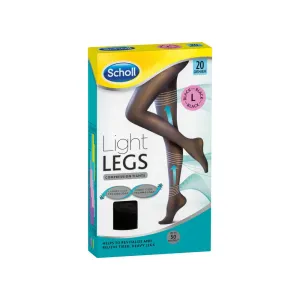 Scholl Light Legs Black Compression Tights 20 Denier  Large
