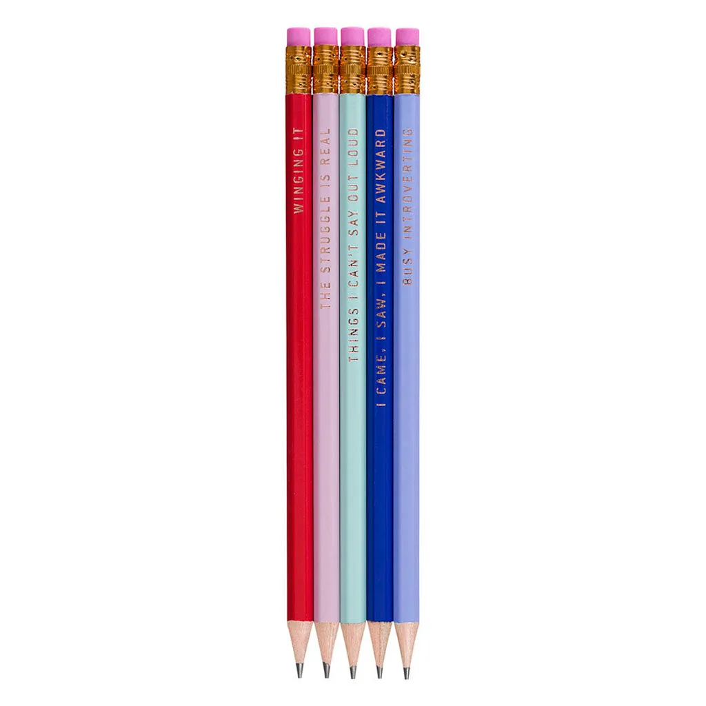 SET OF 5 PENCILS - HB - KEEPING IT REAL