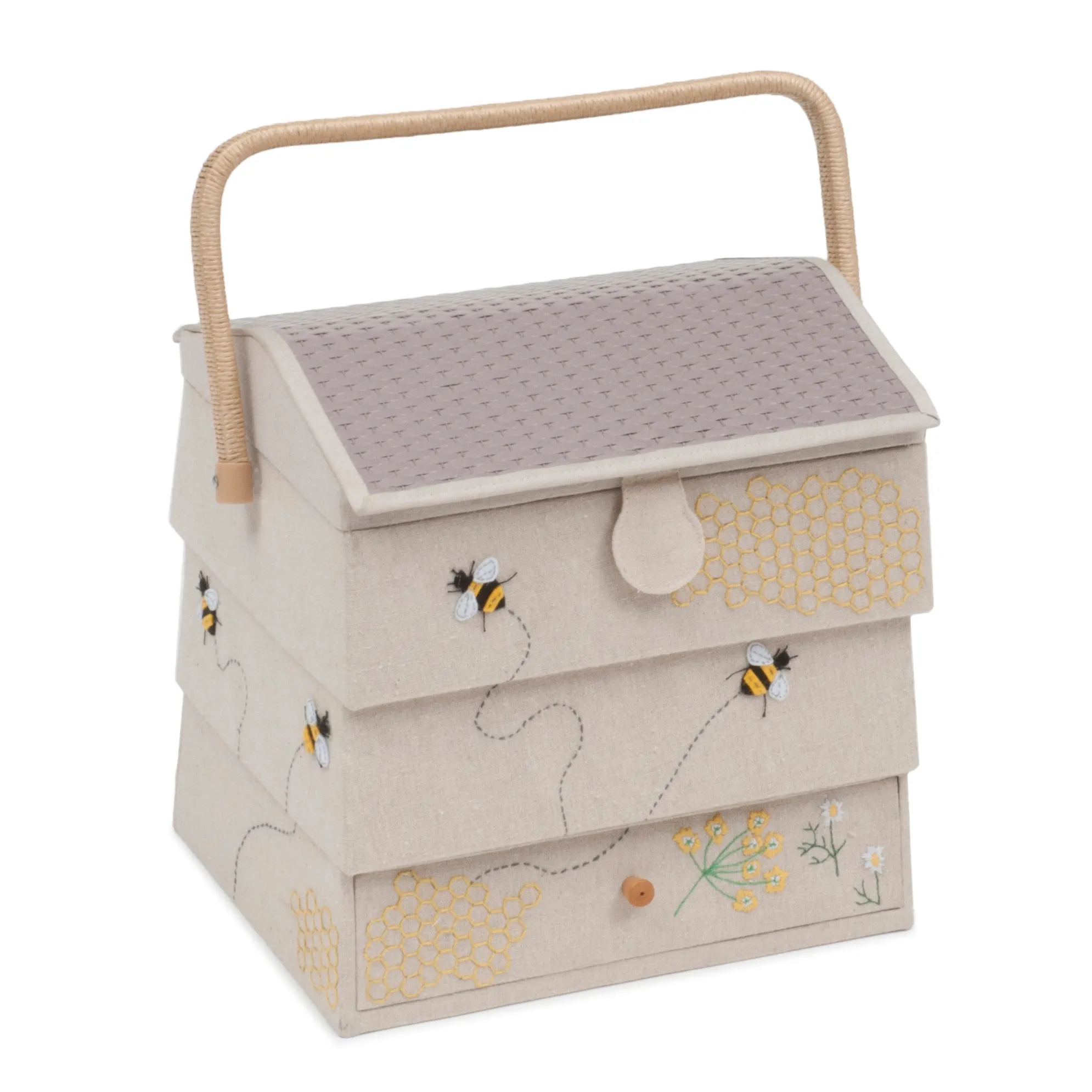 Sewing Box Bee Hive Design Sewing Basket Box With Drawer