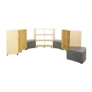 Shelf Unit & Ottoman Bundle