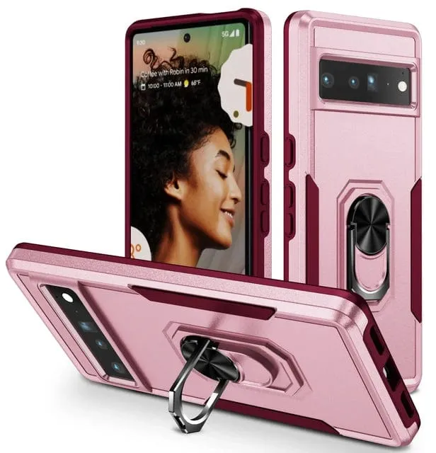 Shockproof Phone Case With Ring Grip For Google Pixel