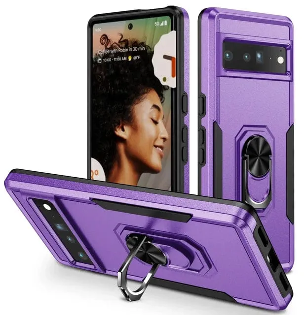 Shockproof Phone Case With Ring Grip For Google Pixel