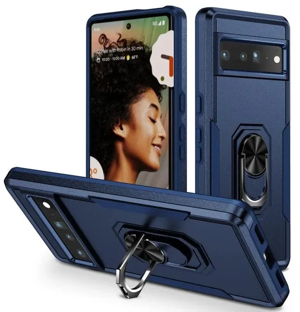 Shockproof Phone Case With Ring Grip For Google Pixel