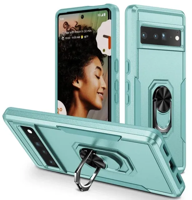 Shockproof Phone Case With Ring Grip For Google Pixel