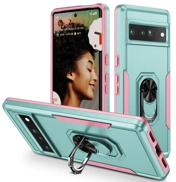 Shockproof Phone Case With Ring Grip For Google Pixel