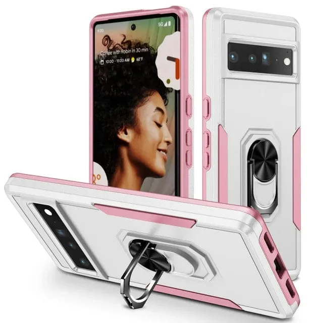 Shockproof Phone Case With Ring Grip For Google Pixel