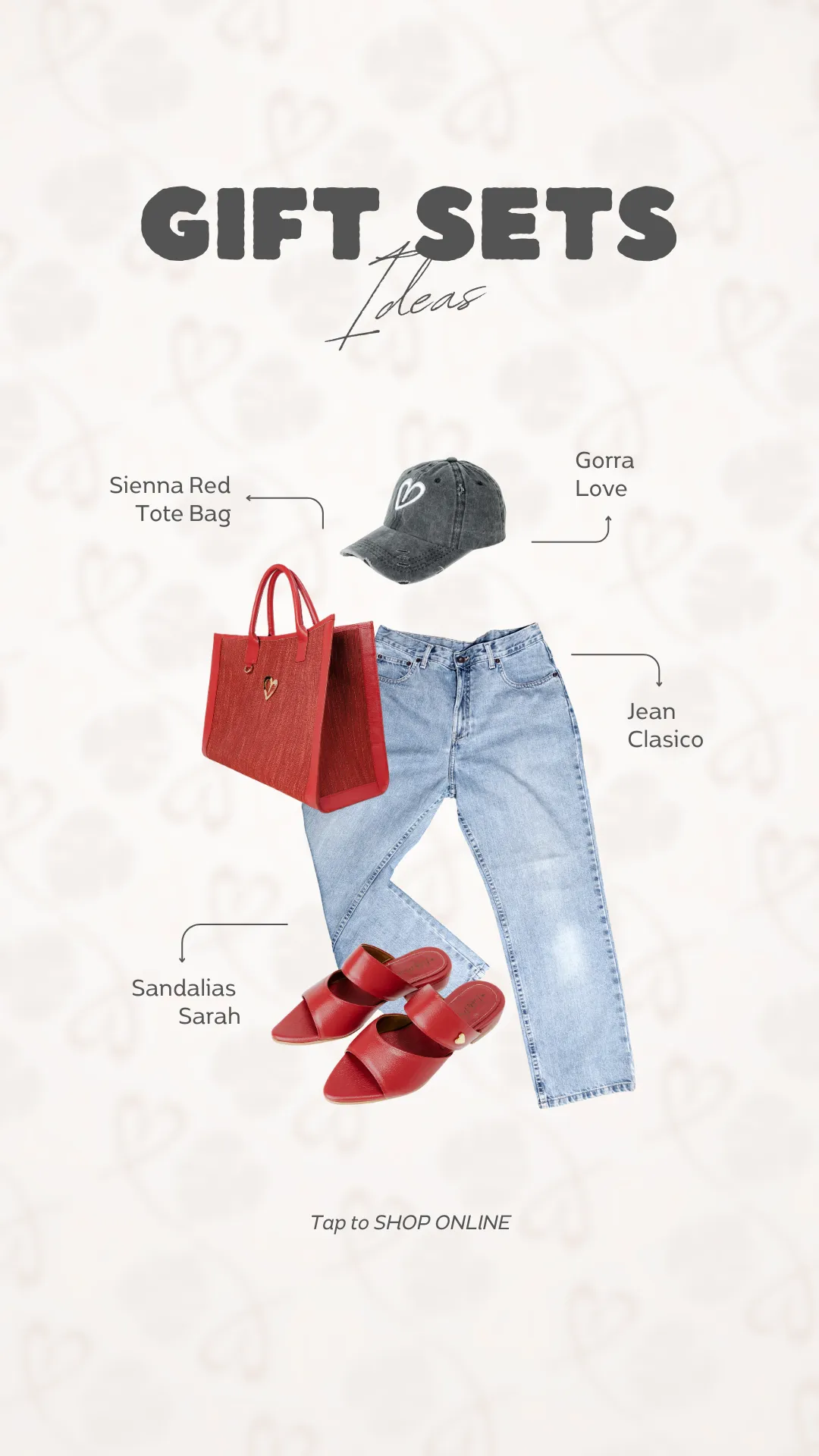 Sienna Tote Bag - Red [ Big ]