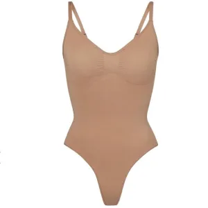 Skims Medium sculpting thong bodysuit shapewear Sienna Brown NWOT MSRP $72