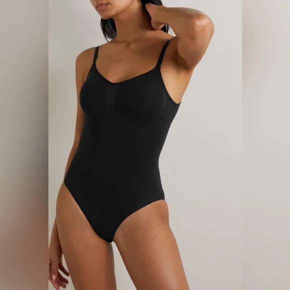 SKIMS Seamless Sculpt Brief Bodysuit Black Onyx NEW