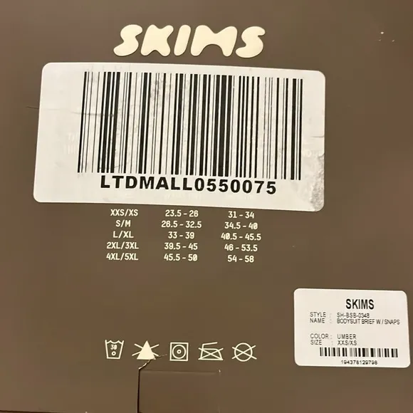 Skims XXS/XS Sculpting BODYSUIT Brief with Snaps Umber New in box