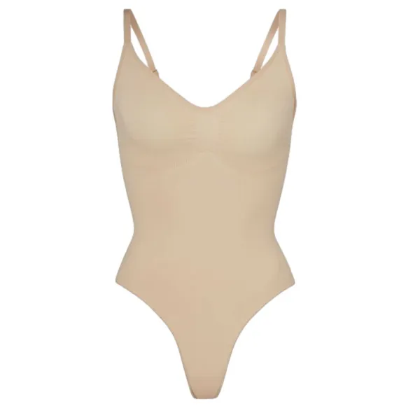 Skims XXS/XS Sculpting Thong Bodysuit Mica NWT