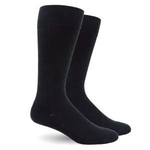Solid Black Cotton - Medical Compression Socks