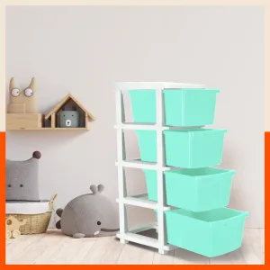 Stomo 4 Drawer Multi-Purpose Storage Organizer for Home and Office (Jade)
