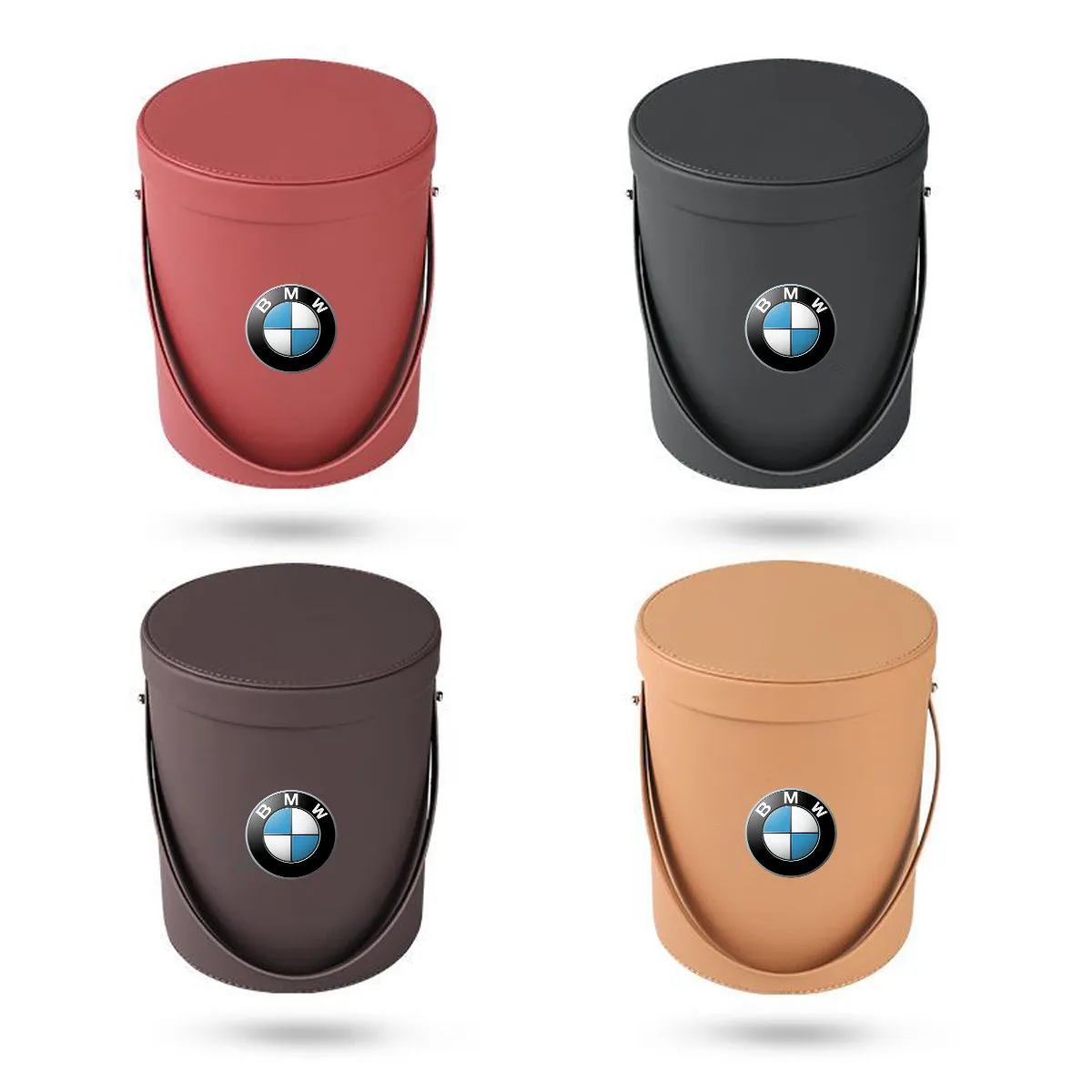 Storage Box Trash Can, Custom Fit For Your Cars, Portable Collapsible Car Trash Can, Leather Waterproof Small Mini Car Garbage Can Waste Basket, Car Accessories KX15989