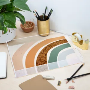 Sundry Society Patterned Rainbow Acrylic Tray