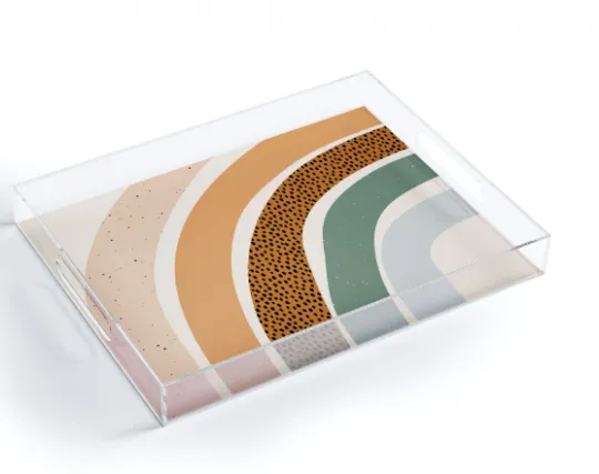Sundry Society Patterned Rainbow Acrylic Tray