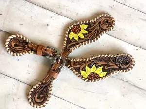Sunflower Whip Stitch Spur Straps