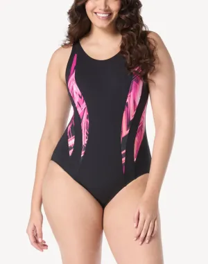 Superior Wave Scoop Neck Polyester One Piece
