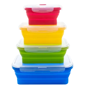 Supex Collapsible Rectangular Containers 4 Pack
