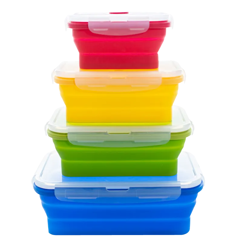 Supex Collapsible Rectangular Containers 4 Pack