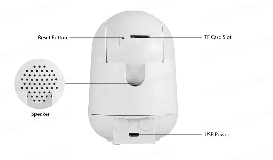 Surveillance Camera WiFi 3MP Smart Home Indoor Wireless IP Surveillance Camera AI Detect Automatic Tracking Security Baby Monitor