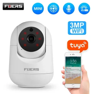 Surveillance Camera WiFi 3MP Smart Home Indoor Wireless IP Surveillance Camera AI Detect Automatic Tracking Security Baby Monitor