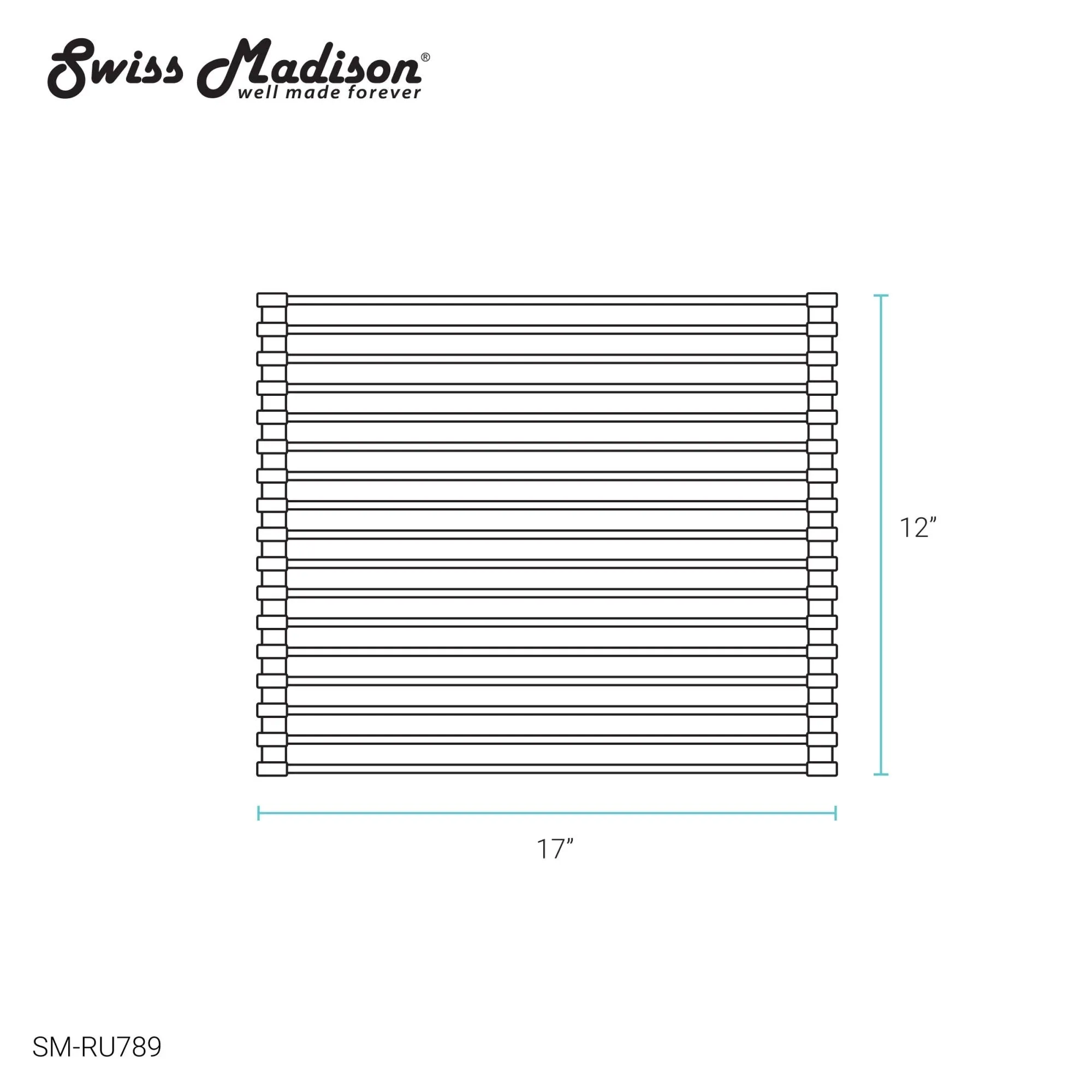 Swiss Madison 12" x 17" Stainless Steel Roll Up Sink Grid