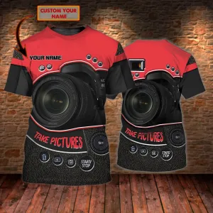 Take Pictures - Personalized Name 3D Tshirt