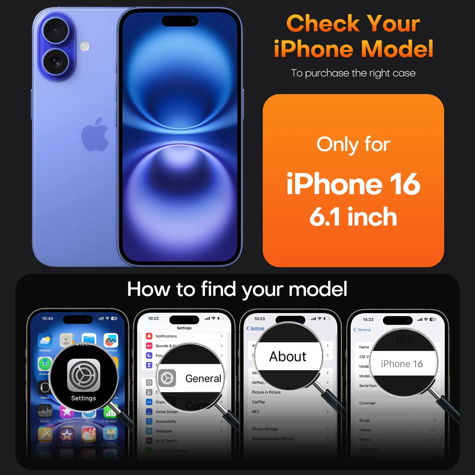 TAURI 5 in 1 for iPhone 16 Case, Compatible with MagSafe [Anti-Yellowing] with 2X Screen Protector   2X Camera Lens Protector, Military-Grade Protection, Magnetic Phone Case for iPhone 16 6.1", Clear