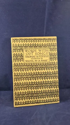 Thomas B Pitfield - Words Without Songs, John Sherratt, 1951