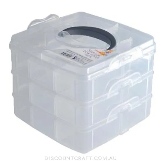 Tier Storage Snap Box - 150x150x126mm - Silver Handle