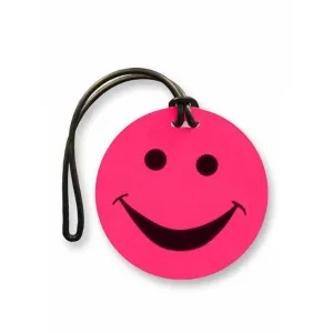 Tosca Happy Face Luggage Tag Pink