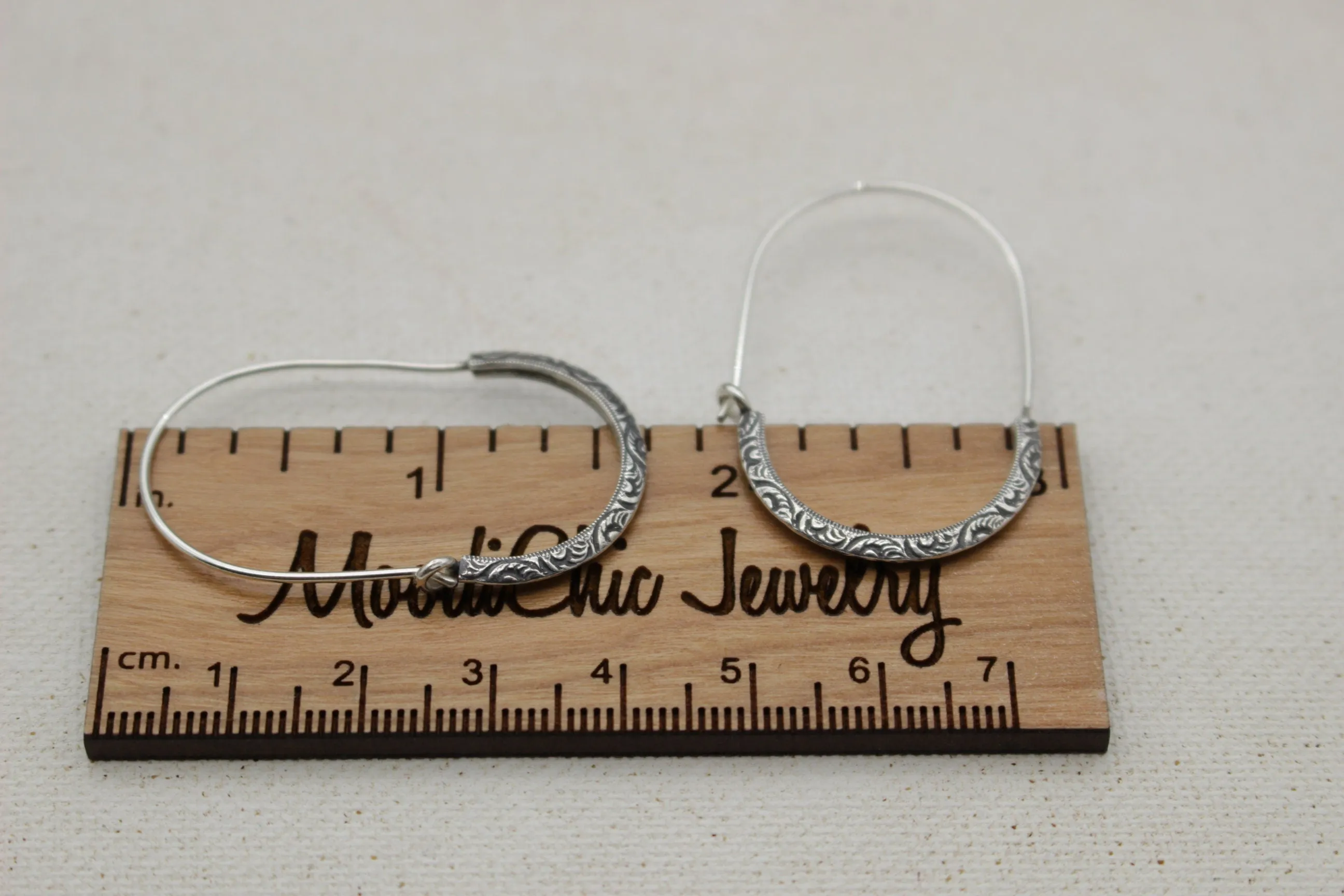 Triangle sterling silver hoop earring - floral triangle  wire - sterling silver hoops - boho hoops - gift for her - jewelry hoop earrings