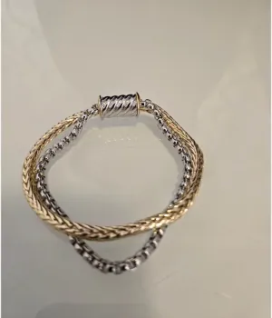 Two Strand Bracelet  - Gold and Silver