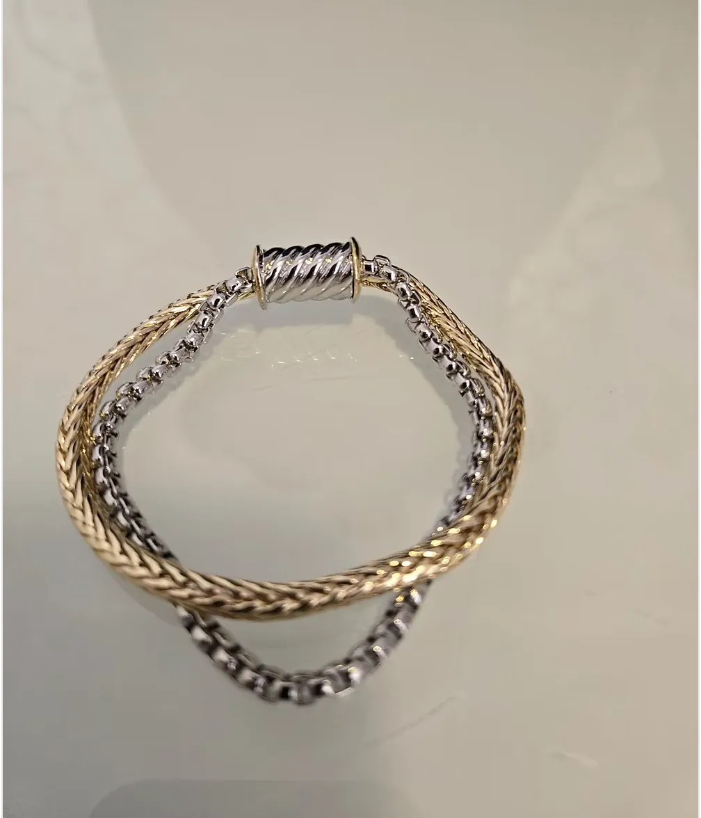 Two Strand Bracelet  - Gold and Silver