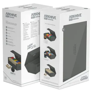 Ultimate Guard Arkhive Flip Case 800  Standard Size XenoSkin Monocolour Grey Deck Box